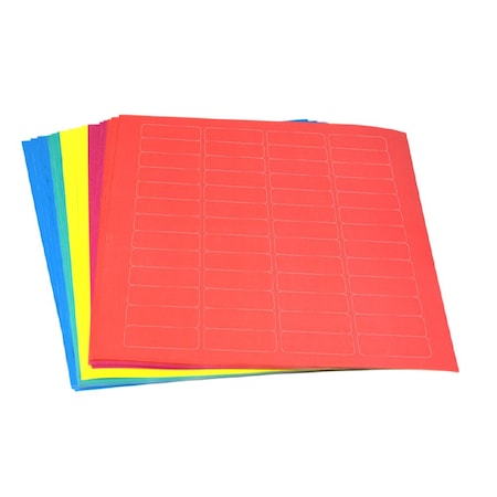 Label Sheets,Cryo,43x19mm,for Cryovials,Assorted Colors,1300PK